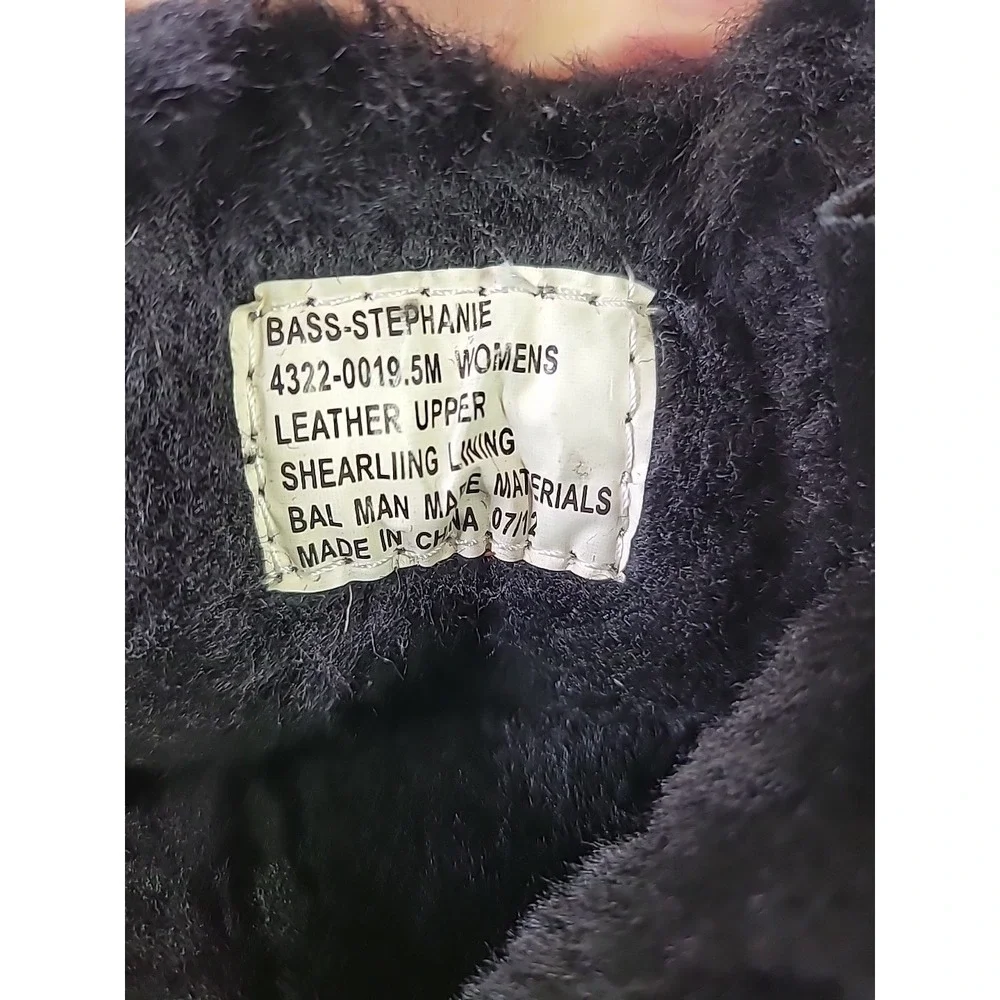 Bass‎ Stephanie 2012 Black Suede & Faux Fur Lined Size 9.5 Snow Winter Boots EUC